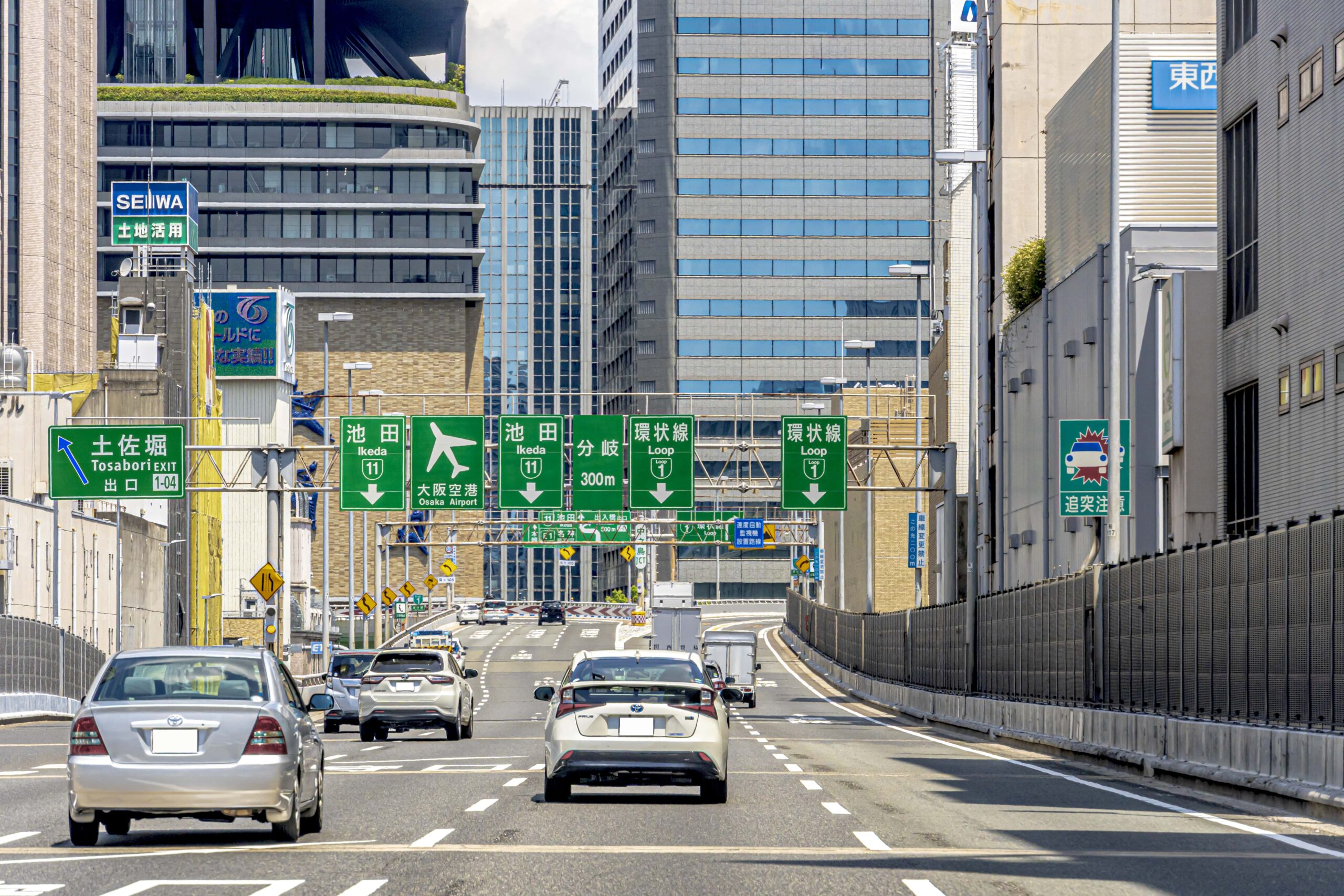 高速道路の車線について