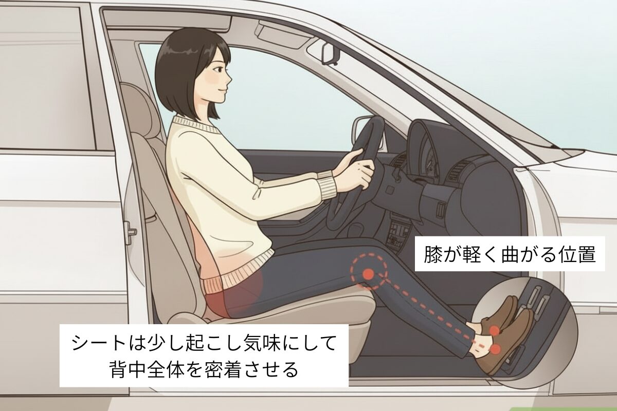 車に座って感覚を取り戻す