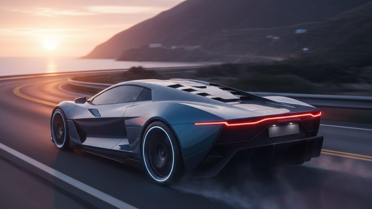 疾走する自動車