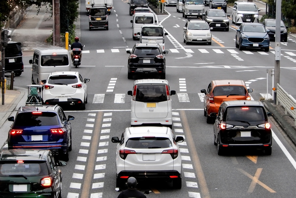 朝の交通渋滞