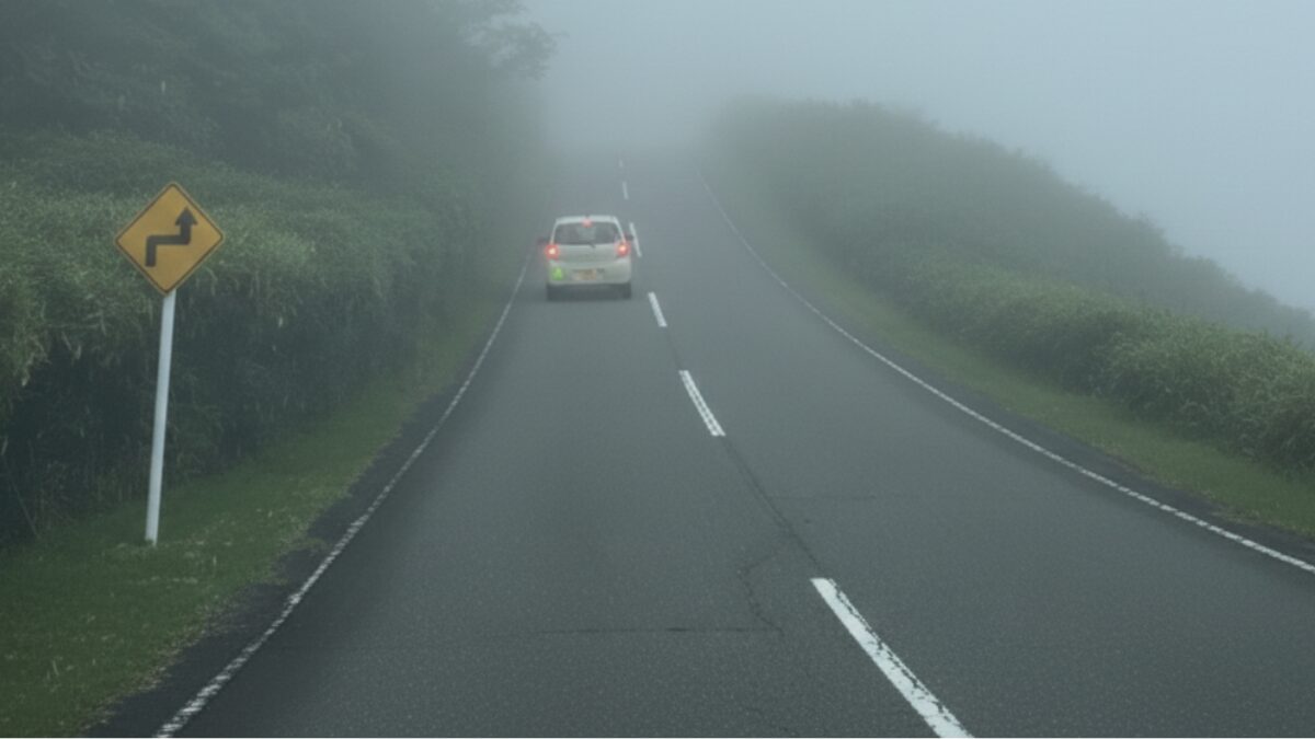 見通しの悪い道