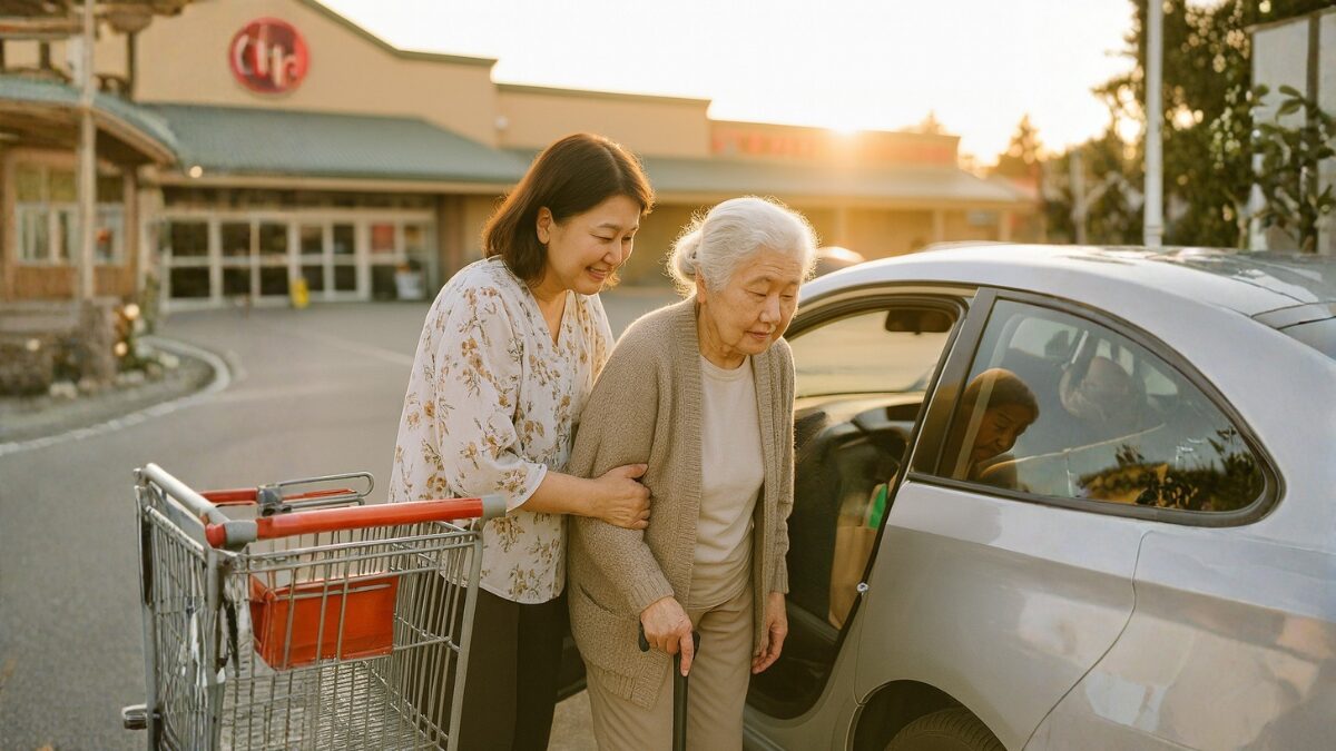 高齢者との買い物