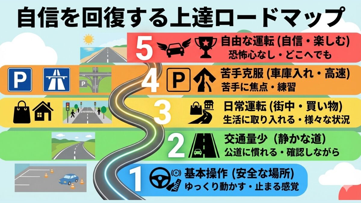 自信を回復する上達ロードマップ
