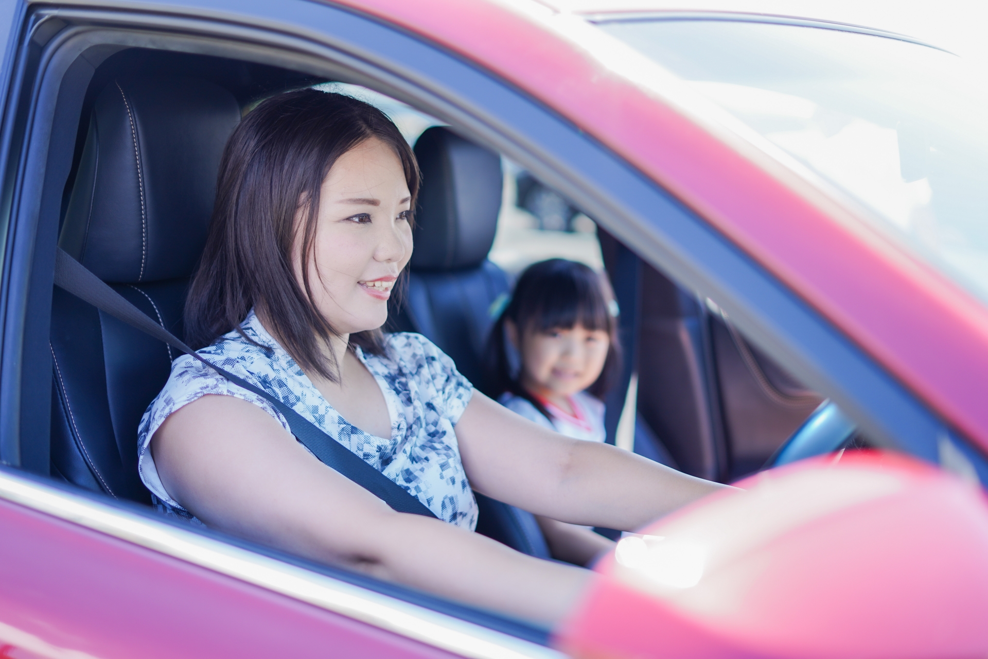 ペーパードライバーだった女性が、保育園まで車で送迎できるようになった写真