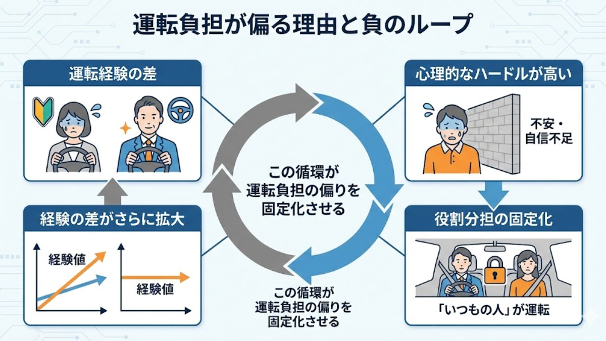 運転負担が偏る理由
