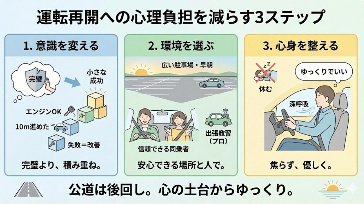 心理負担を減らす3ステップ