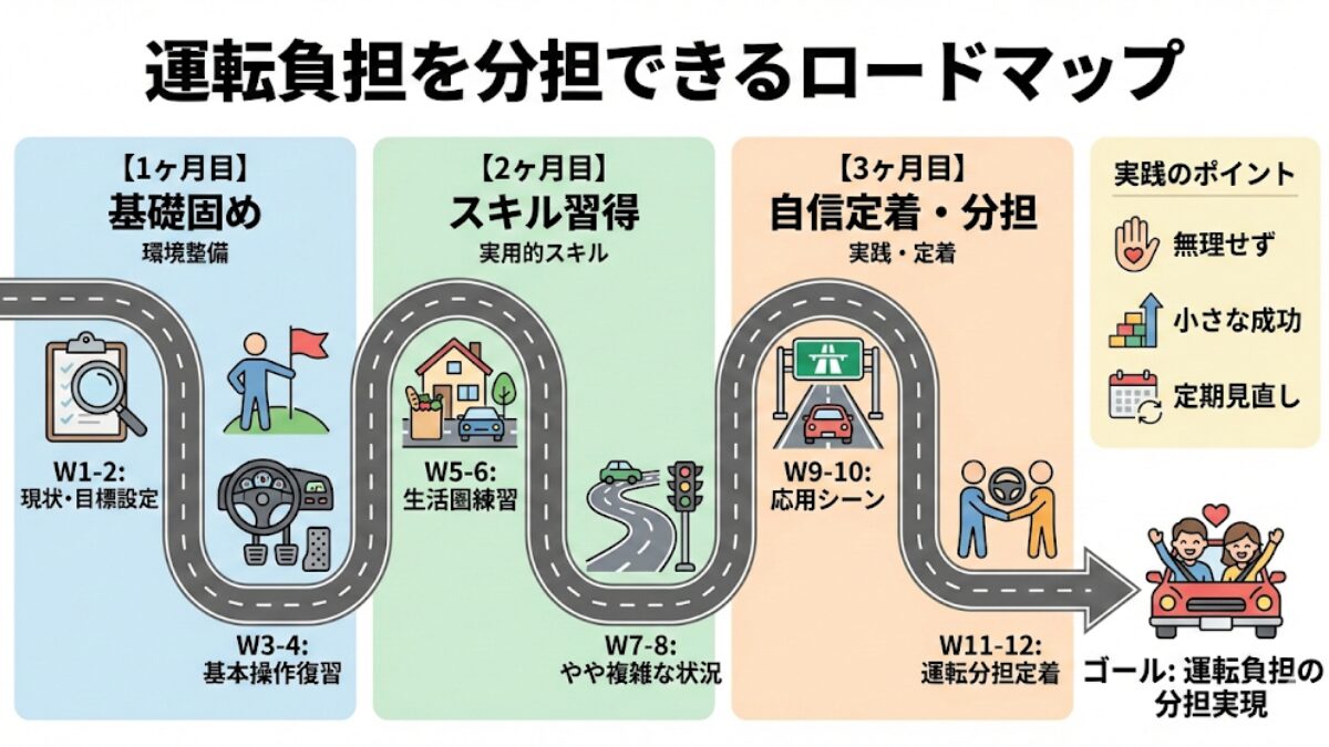 運転負担を分担できるロードマップ