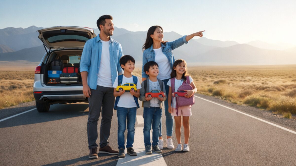 家族でドライブ